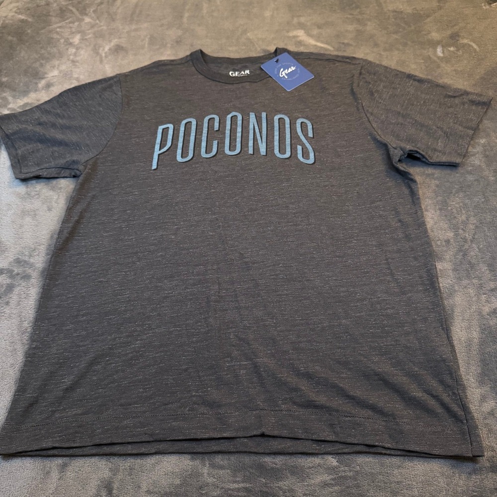 Gear For Sports Poconos T Shirt Mens Large Gray Short Sleeve Graphic Tee NWT
